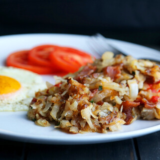 Easy, Cheesy Loaded Hash Browns