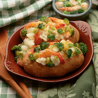 Broccoli-Shrimp Stuffed Idaho® Potatoes