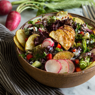 Fattoush Salad with Roasted Potatoes