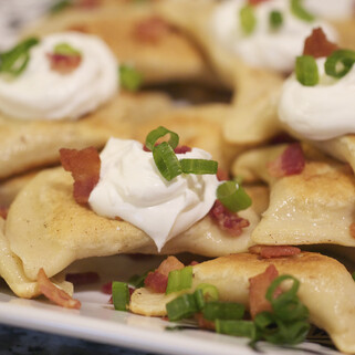 Idaho® Potato Pierogi with Bacon and Cheese