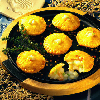 Miniature Potato and Smoked Shrimp Pot Pies