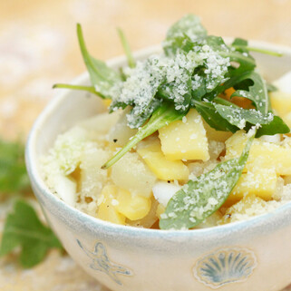 Truffled Idaho® Potato Risotto with Parmesan and Arugula