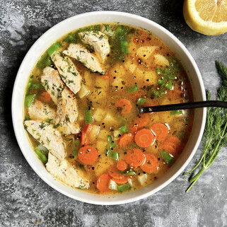 Chicken and Potato Soup with Dill