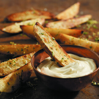 Skillet Fries with Gremolata and Aioli