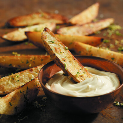 Skillet Fries with Gremolata and Aioli