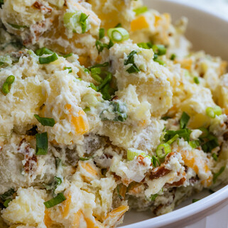 Gluten-Free Traditional Bacon & Cheddar Baked Potato Salad