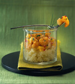 Rock Shrimp Topped Mashed Potatoes