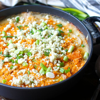 Beer Blue Cheese Sideline Au Gratin with Crispy Buffalo Crust
