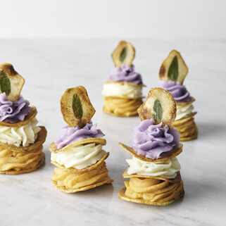 Red, White and Blue Potato Stacks