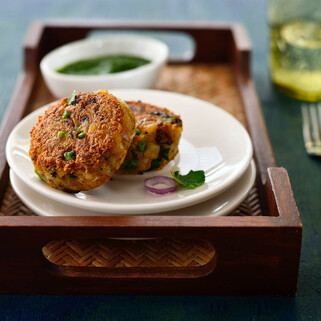 Potato Cakes with Mint Chutney