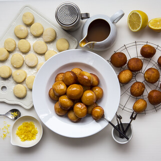 Idaho® Potato Doughnut Holes with Salted Caramel Glaze