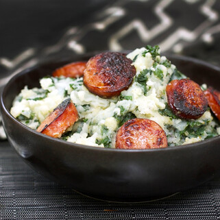 Dutch Stamppot: Idaho® Potato-Kale Mash with Sausage