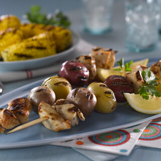 Heart-Healthy Idaho® Potato and Chicken Skewers 