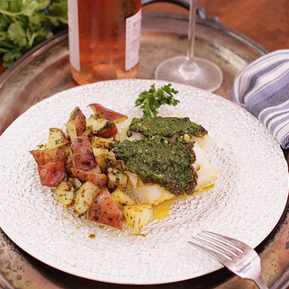 Baked Cod With Idaho® Potatoes and Chermoula For One