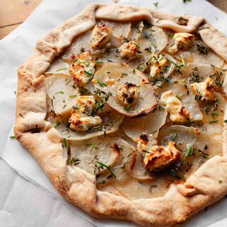 Potato Goat Cheese Thyme Galette