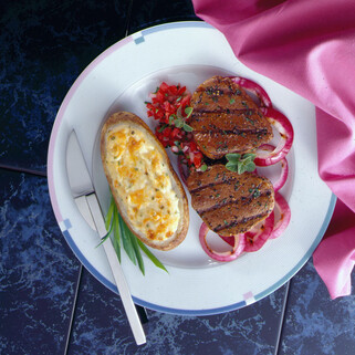 Cowboy Steak and Twice Baked Potato (for four)