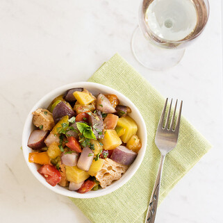 Rainbow Panzanella Salad with Idaho® Potatoes