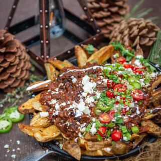Cast Iron French Fries with Chili and Cheese