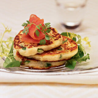 Idaho® Potato and Asparagus Pancakes
