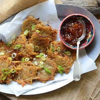 Indian-Spiced Idaho® Potato Latkes