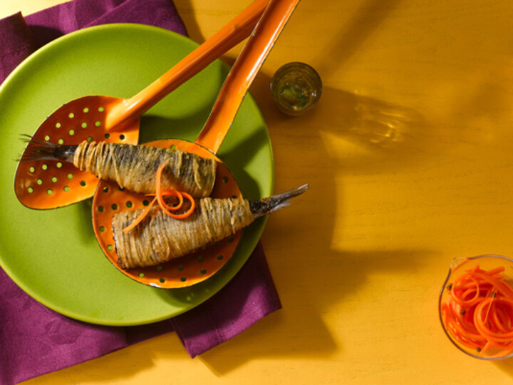 Crispy Idaho&reg; Potato Wrapped Sardines