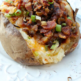 Bacon Cheese Burger Twice Baked Idaho® Potatoes