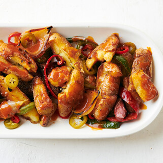 Smashed Idaho® Fingerling Potatoes with BBQ Butter