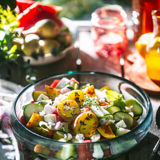 Potato Watermelon Salad
