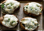 Broccoli, Kale& Cheese Stuffed Potatoes