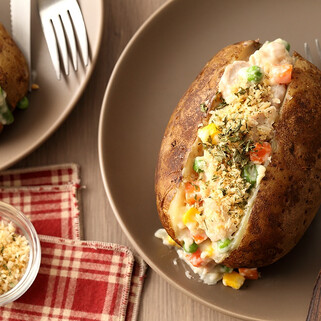 Chicken Pot Pie Baked Potato