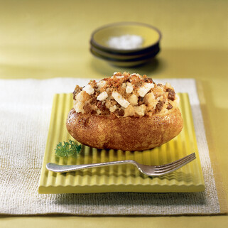 Twice Stuffed Baked Idaho® Potatoes with Beef Tenderloin 
