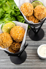 Idaho® Potato Chorizo Croquettes with Litehouse® Jalapeño Cilantro Ranch Sauce 