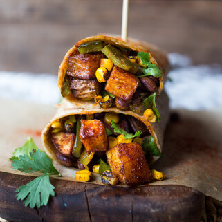 Smoky Potato, Corn and Poblano Burrito