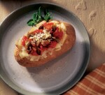 Baked Potato with Eggplant Parmigiana Topping