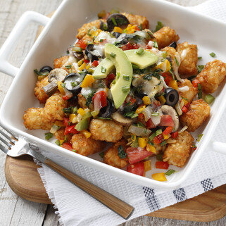 Veggie Tater Tot Skillet