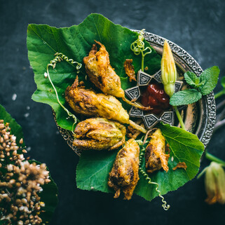 Fried Squash Blossoms Stuffed with Potato