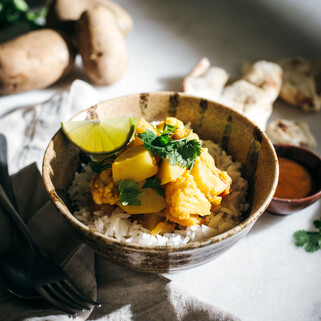 Potato, Butternut Squash, and Cauliflower Curry