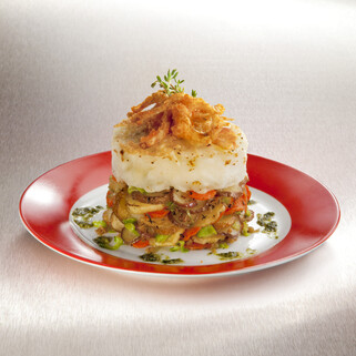 Roasted Vegetable Idaho® Potato Gratin