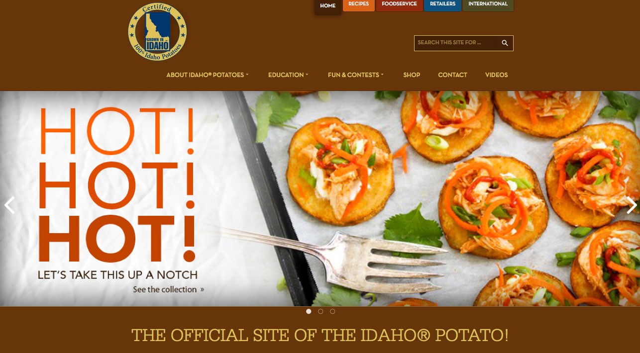 The new IPC website, www.idahopotato.com makes it easier to share recipes across popular social media platforms such as Facebook, Pinterest, Twitter and Instagram