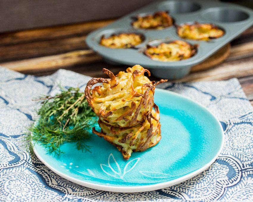Spiralized Idaho&reg; Potato and Fennel Kugel