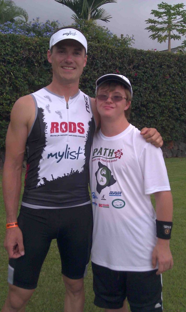 Alex-Brady Brady Murray pictured with Alex, an athlete with Down syndrome.
