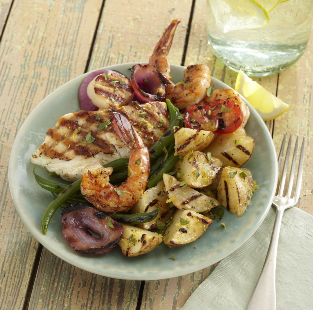 Mediterranean Grilled Idaho Potato Salad Mediterranean Grilled Idaho® Potato Salad with Seafood